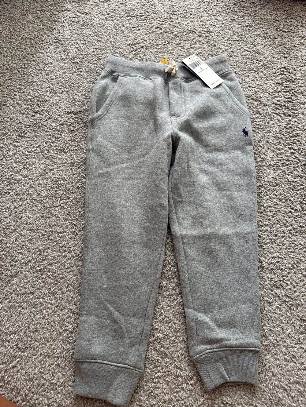 Polo by Ralph Lauren Heather Gray Kids Jogger Sweatpants